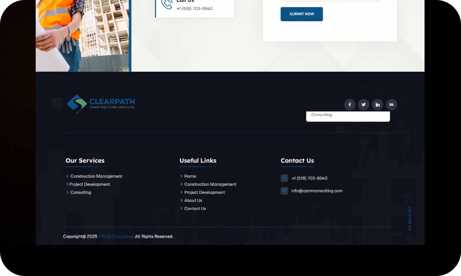 ClearPath Construction Management mockup 4