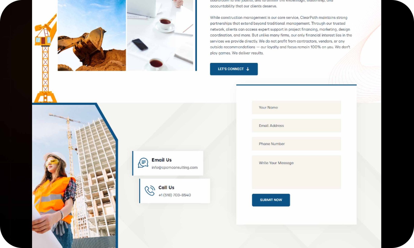 ClearPath Construction Management mockup 3