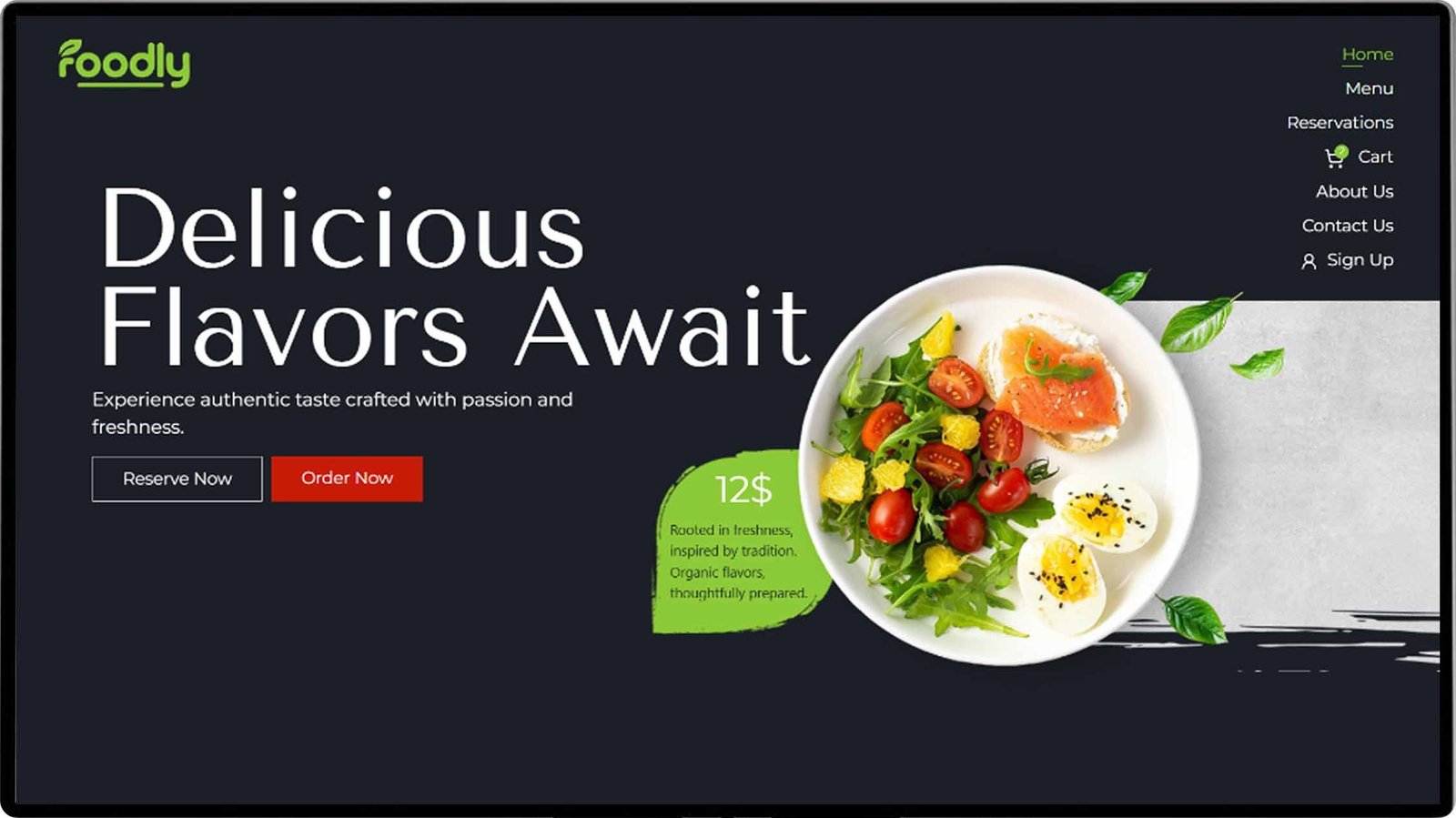 Foodly project screenshot