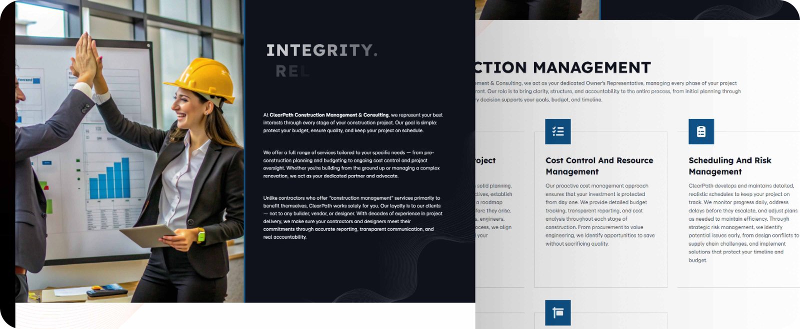 ClearPath Construction Management · Website project