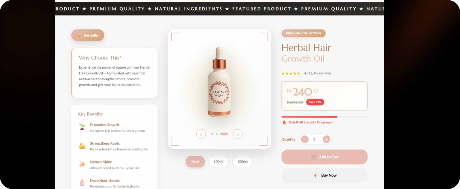 Samsara Herbal Growth Oil mockup 2