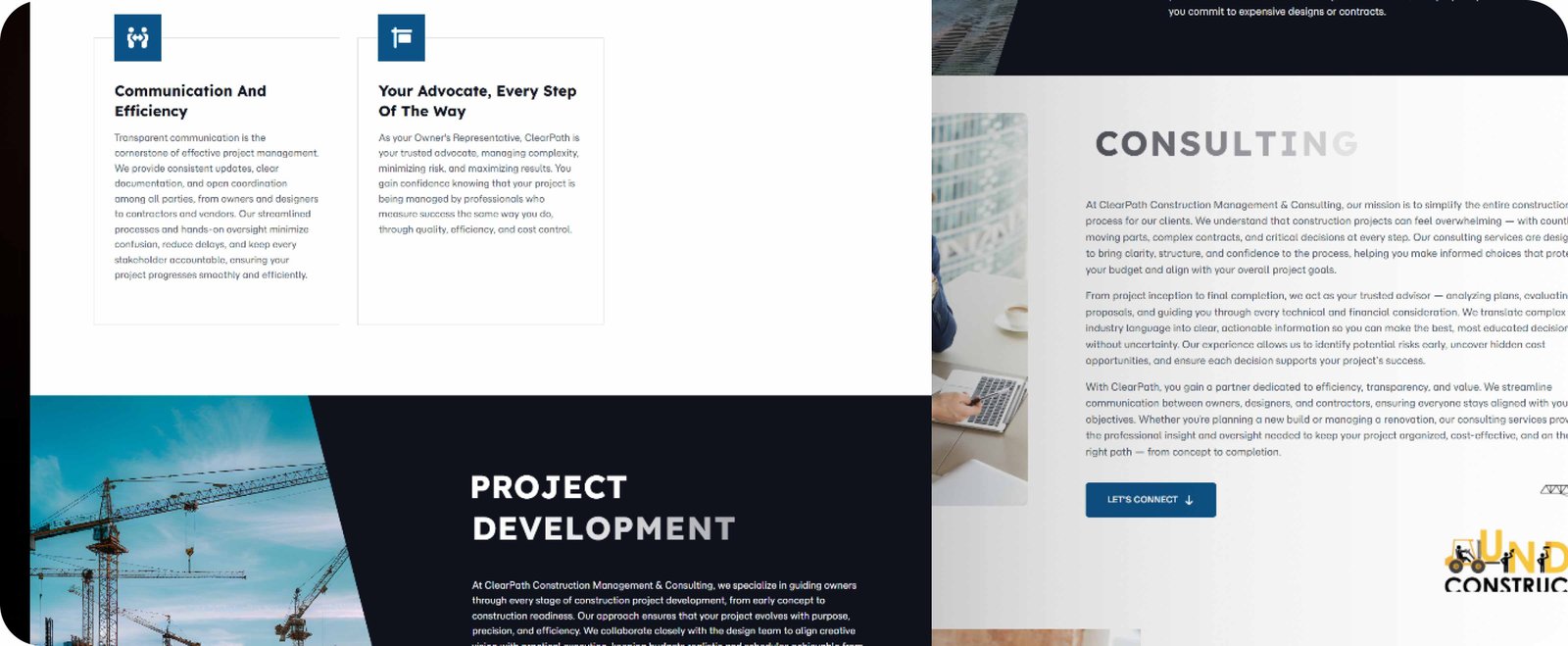 ClearPath Construction Management mockup 1