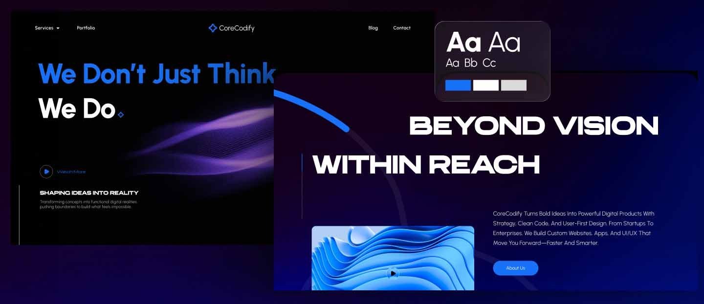 CoreCodify · Website project